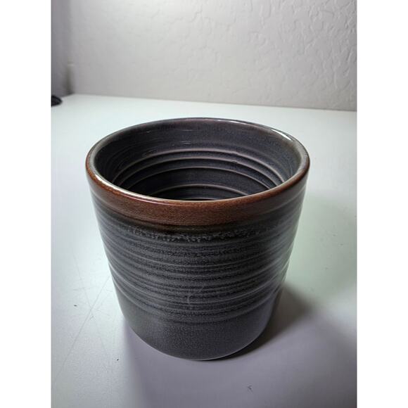 FOOD NETWORK Gray Brown Colby Stoneware Discontinued Tea Coffee Mug Set of 3 - Picture 4 of 10